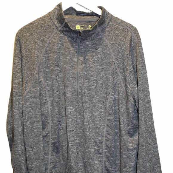 Gray Semi Fit 1/4 Zip - Sx 2X - Picture 1 of 5